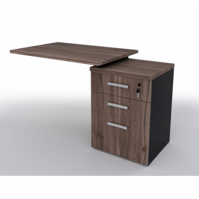 Mesa Auxiliar com Gaveteiro 2 Gavetas + Pasta Suspensa MOB30 900x450x728mm (CxPxA)